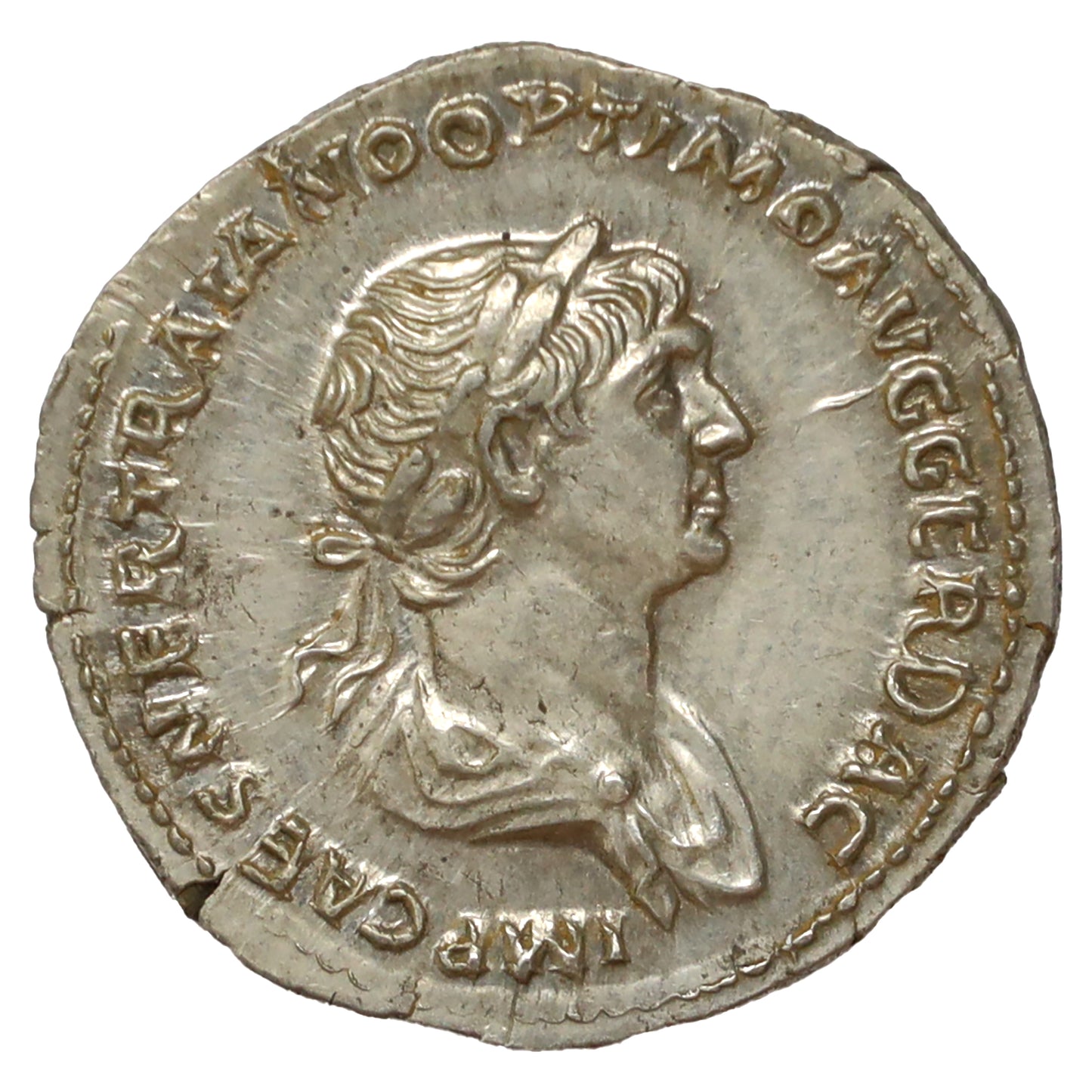Ancient Rome 116 AD S3150 Rev. Felicitas Trajan Silver Denarius Uncirculated (MS60)