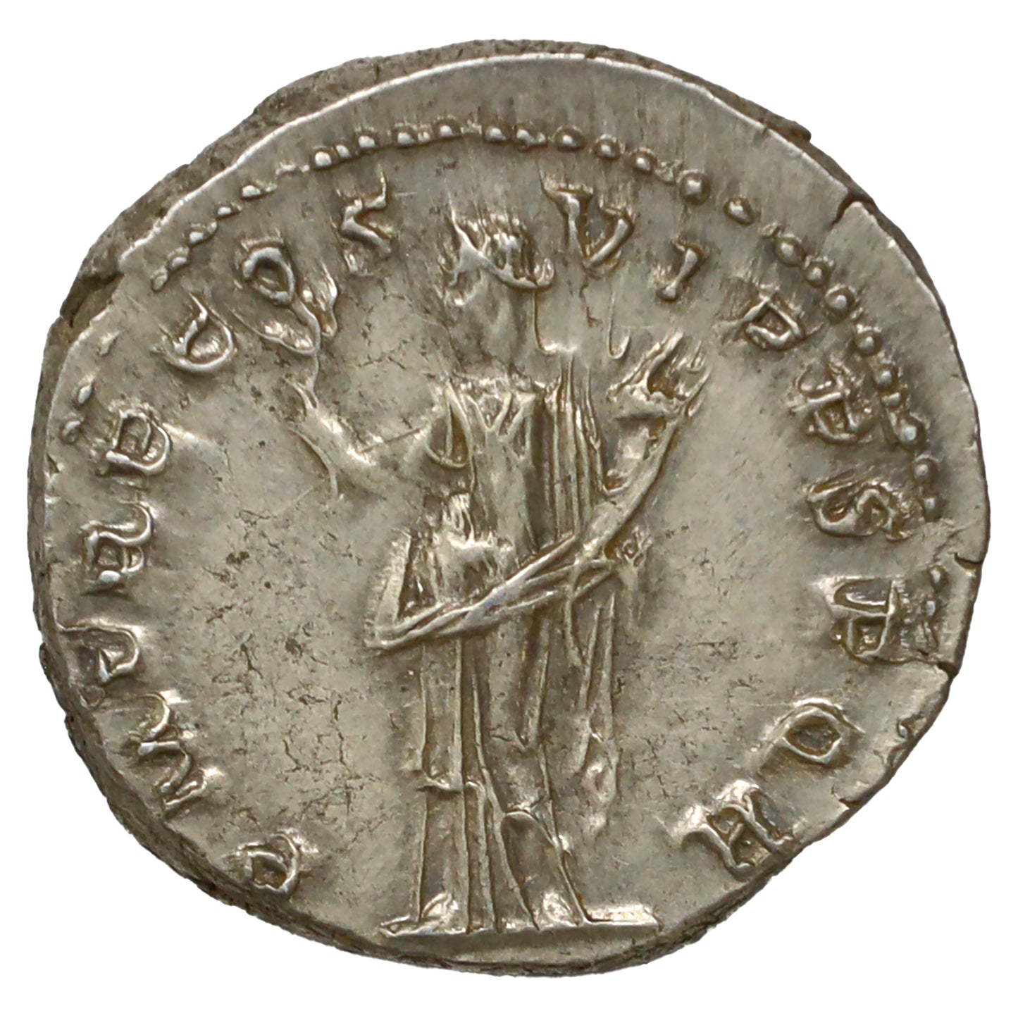 Ancient Rome 116 AD S3150 Rev. Felicitas Trajan Silver Denarius Uncirculated (MS60)