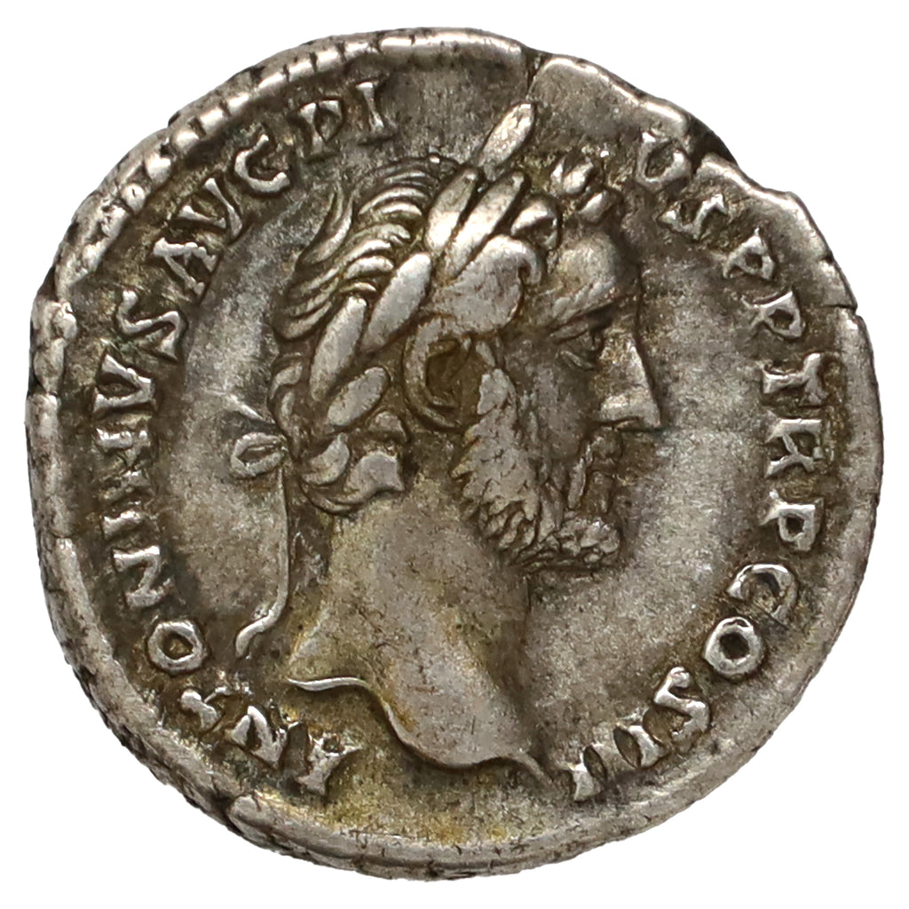 Ancient Rome 140 AD Clementia Antoninus Pius Silver Denarius Extra Fine (EF40)