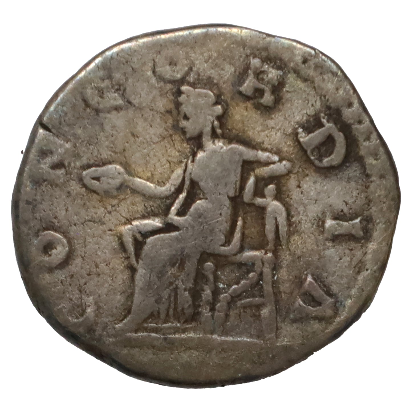 Ancient Rome 164-182 AD Concordia Lucilla Silver Denarius F-VF (F15)