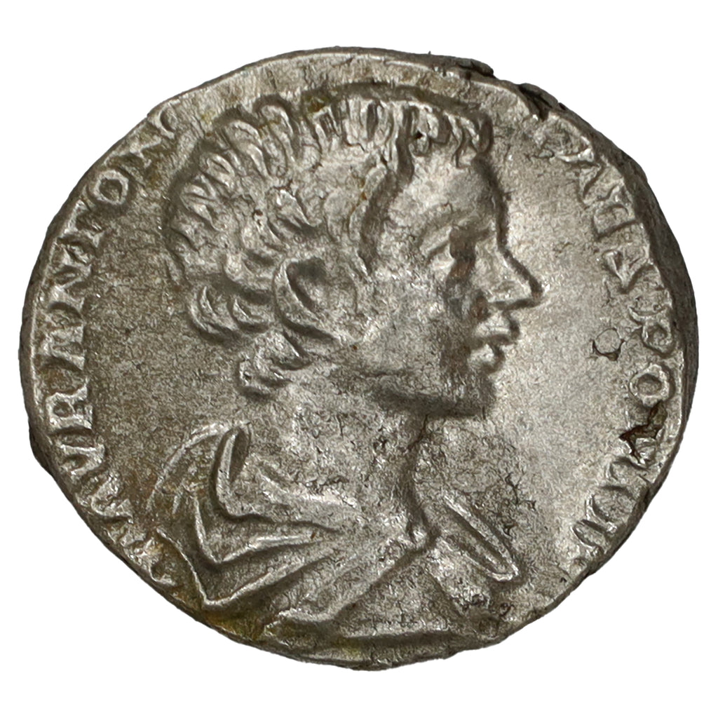 Ancient Rome 198 AD S6672 Caracalla Silver Denarius AU-UNC (AU55)
