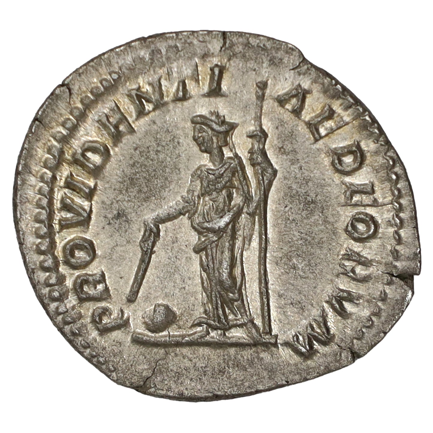 Ancient Rome 198-217 AD "Brit" Providentiae Caracalla Silver Denarius Uncirculated (MS60)