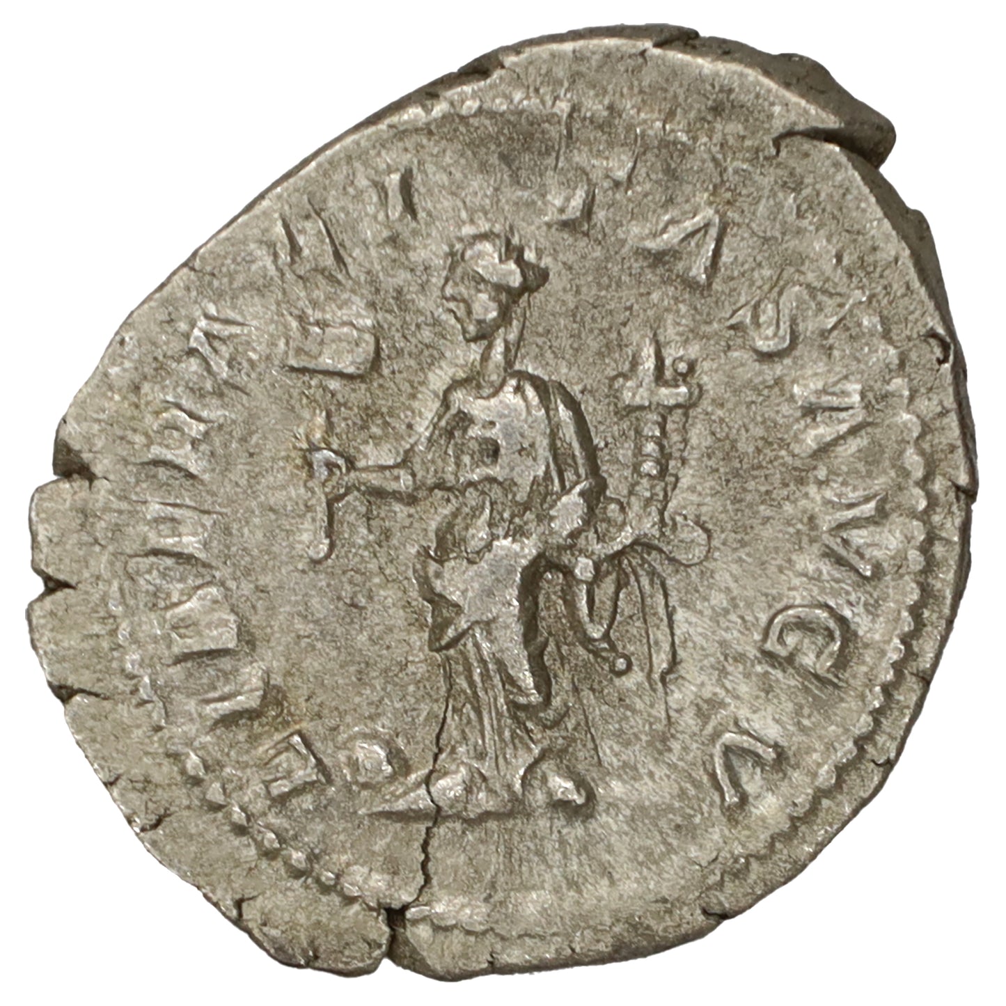 Ancient Rome 210 AD Liberalitas Geta Silver Denarius AU-UNC (AU55)