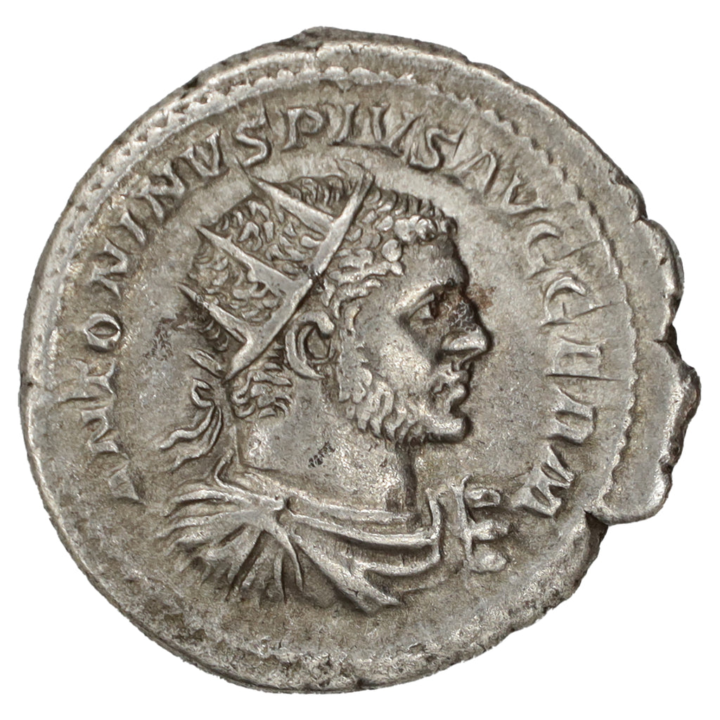 Ancient Rome 215 AD S6774 Lion Caracalla Silver Antoninanus EF-AU (EF45)