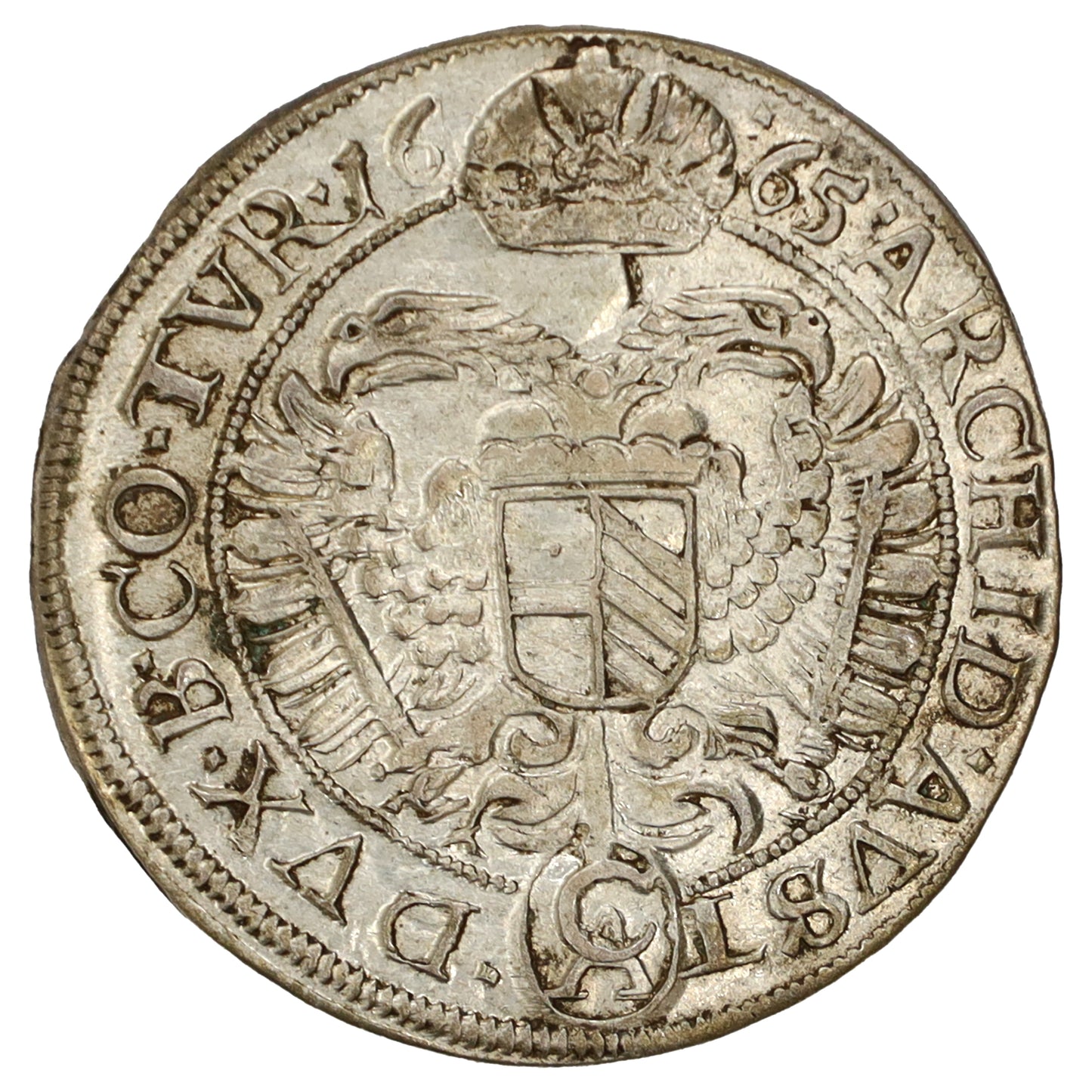 Austria 1665 Leopold I 6 Kreuzers AU-UNC (AU55)