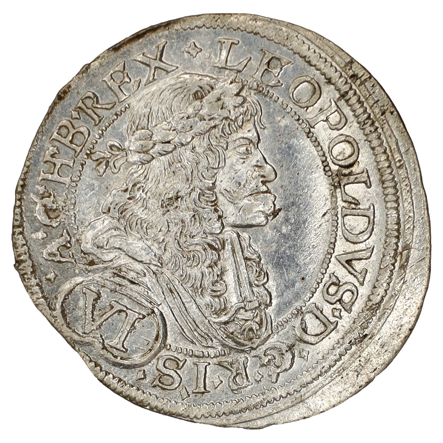 Austria 1680 Leopold I 6 Kreuzers Uncirculated (MS60)