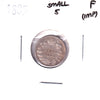 1885 Small 5 Canada 5-cents Fine (F-12) Scratched, cleaned or impaired