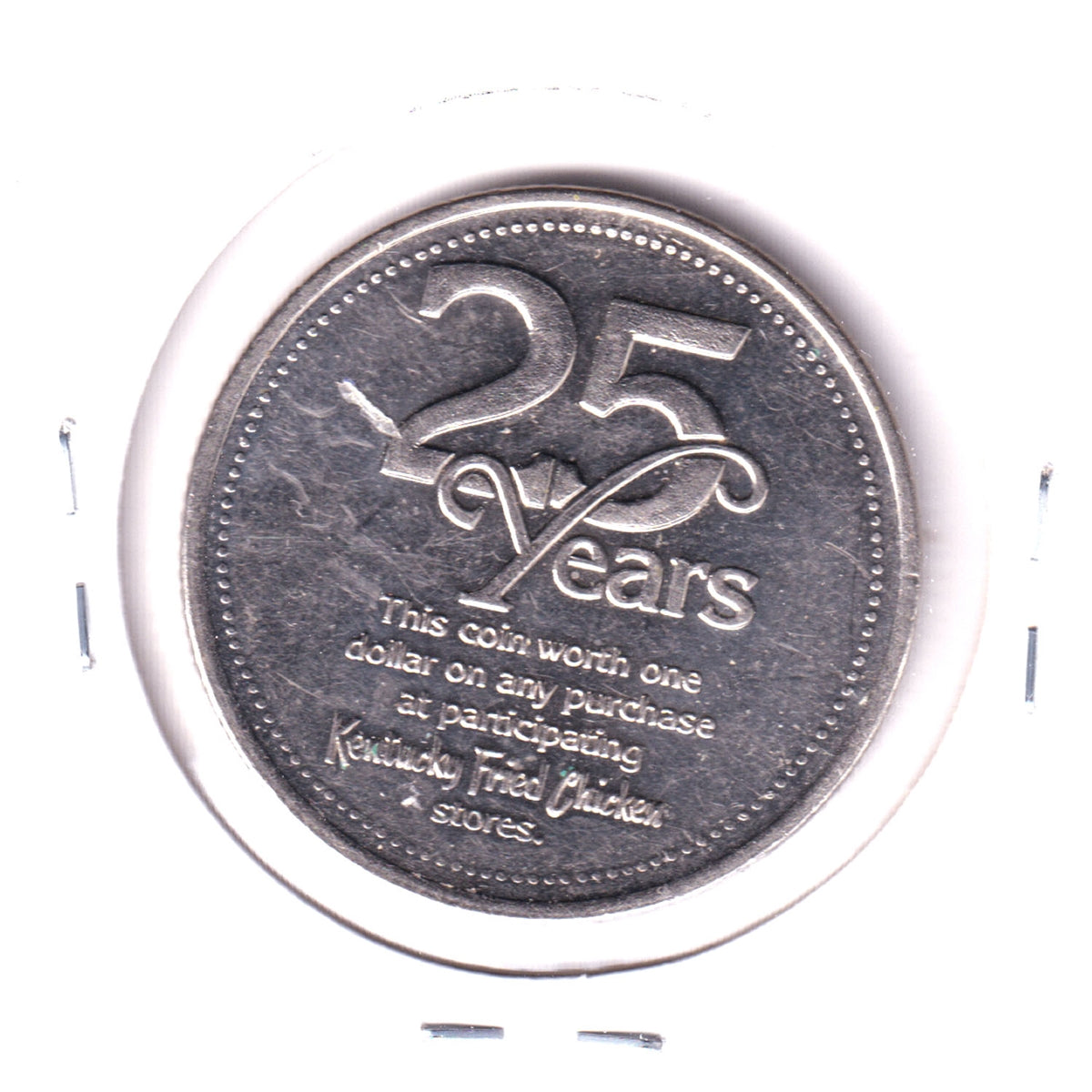 Kentucky Fried Chicken 25th Anniversary Kentucky Buck Trade Dollar Token