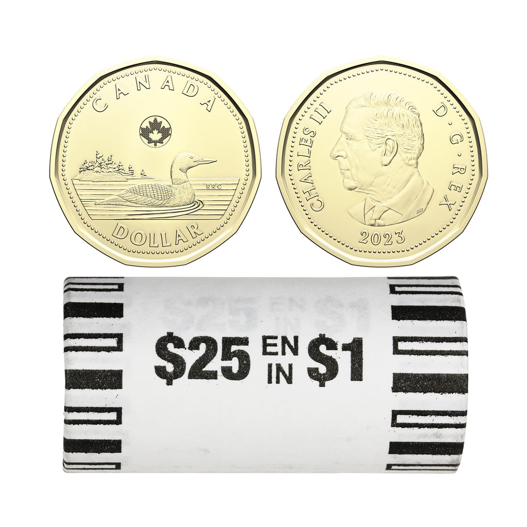 2023 Canada King Charles Dollar Loon Original Wrapped Roll of 25pcs