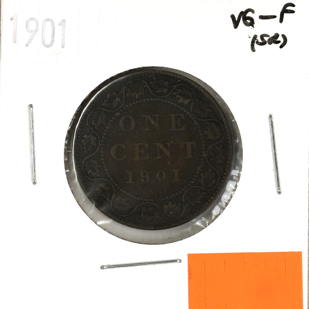 1901 Canada 1-cent VG-F (VG10) Scratched, mark, or impaired
