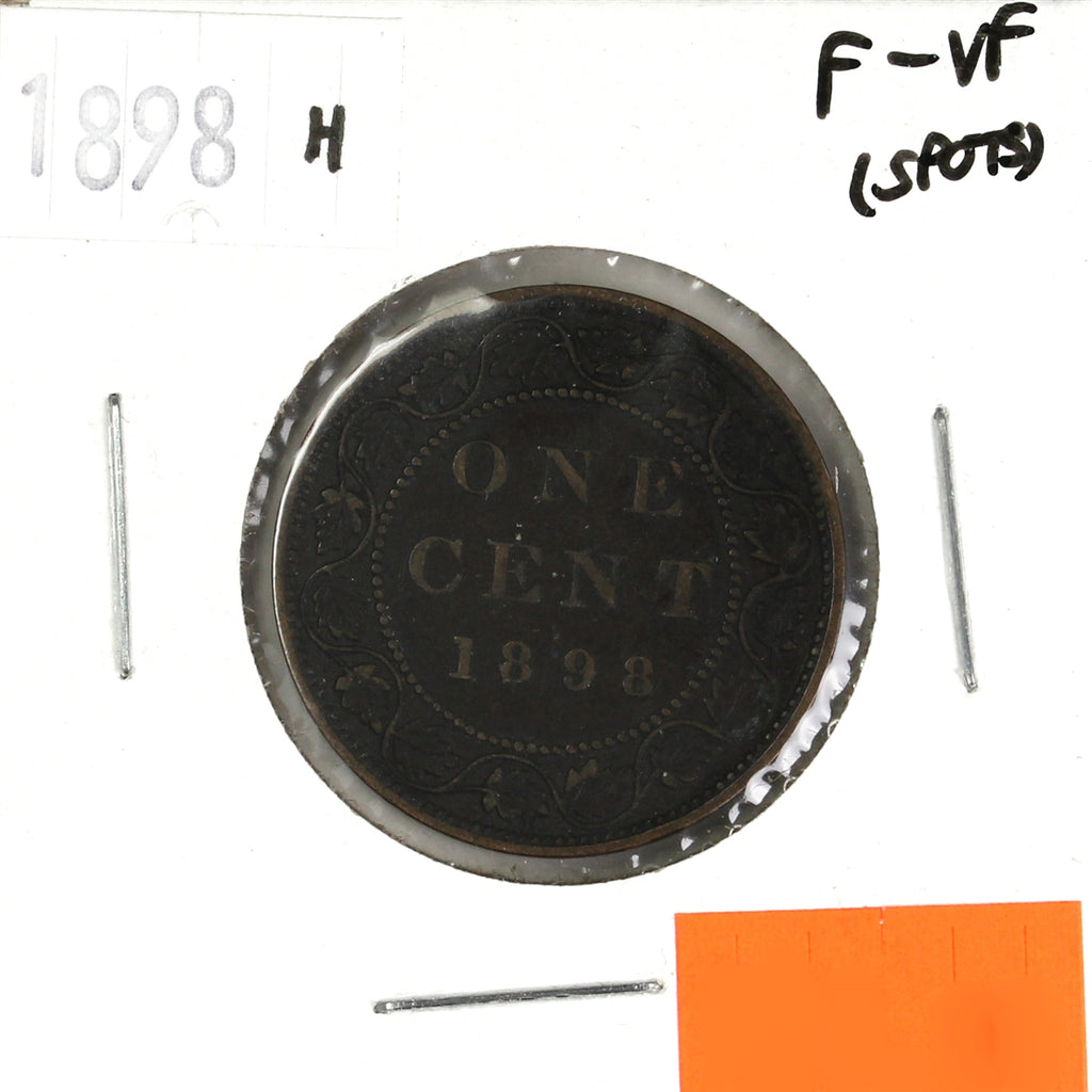 1898H Canada 1-cent F-VF (F15) Scratched, spots, or impaired