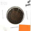 1905 Canada 1-cent Extra Fine (EF40) Cleaned, corrosion, or impaired