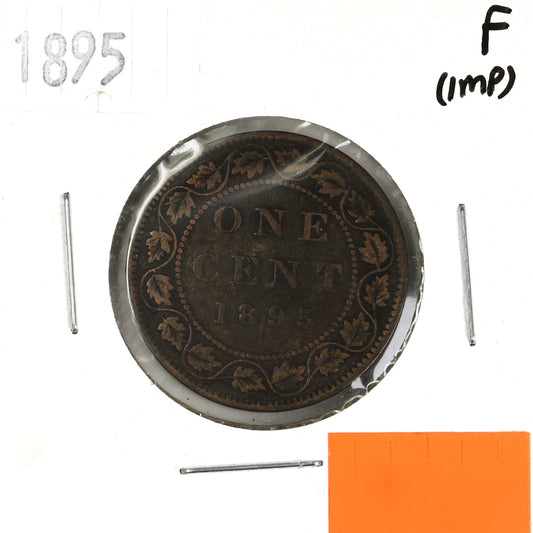 1895 Canada 1-cent Fine (F12) Nick or impaired