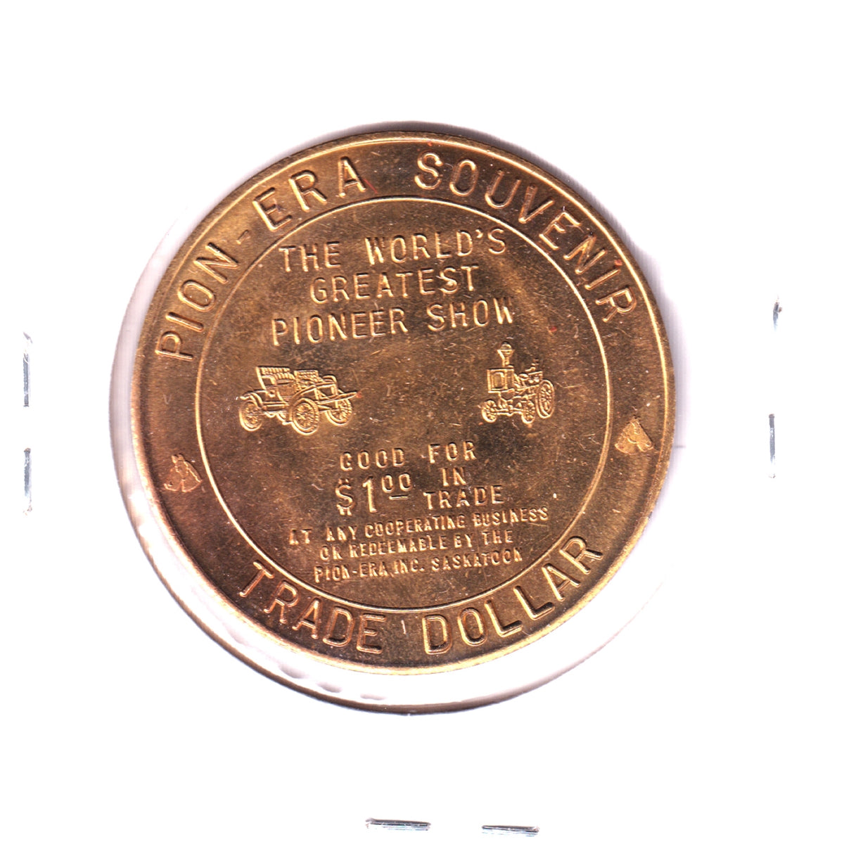 1966 Saskatoon Diamond Jubilee Pion-era Souvenir Trade Dollar Token