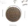 1886 Obv. 2 Canada 1-cent VF-EF (VF30) Cleaned, corrosion, or impaired