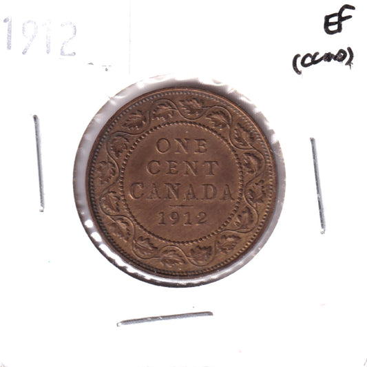 1912 Canada 1-cent Extra Fine (EF40) Scratched, Cleaned or Impaired