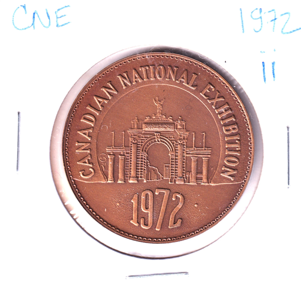1972 Canadian National Exhibition (CNE) Medallion (Bronze colour)