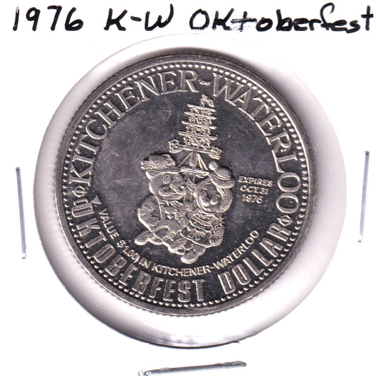 1976 Kitchener-Waterloo Oktoberfest Trade Dollar Token