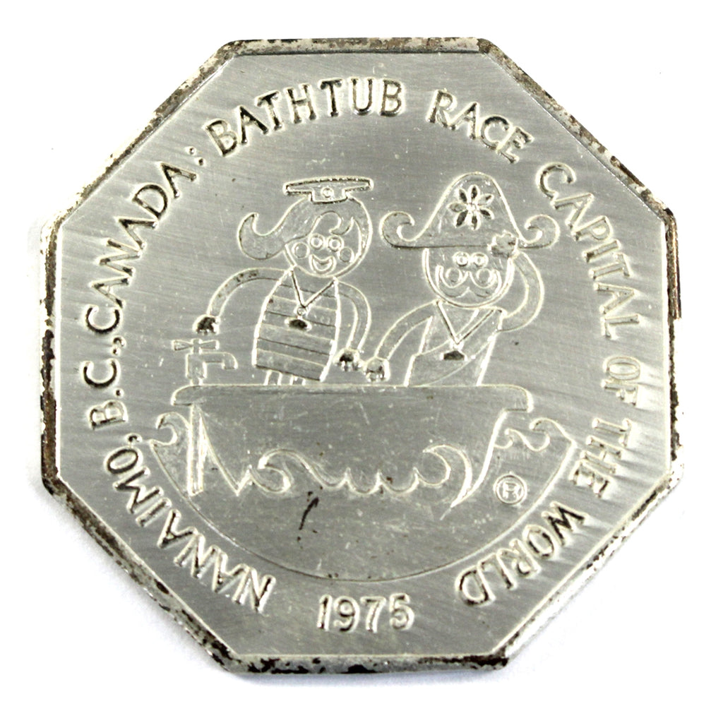 1975 Nanaimo, BC, 9th Annual Bathtub Race Large Octagonal Trade Dollar Token