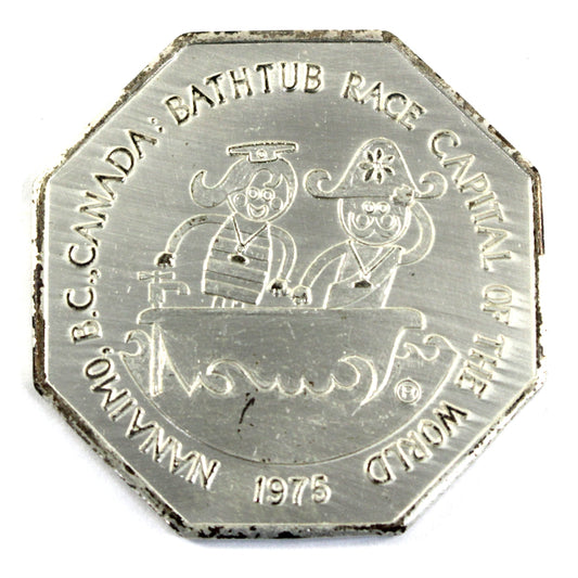 1975 Nanaimo, BC, 9th Annual Bathtub Race Large Octagonal Trade Dollar Token