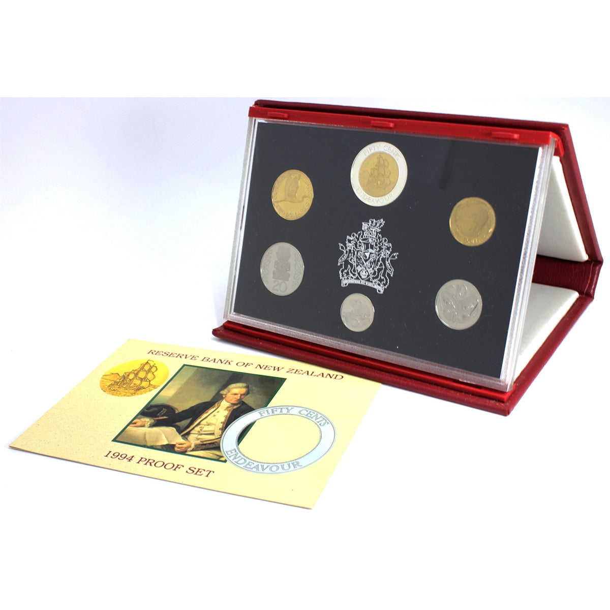 New Zealand 1994 6-coin Proof Set: NZ's First Bi-Metal Coin (Light issues)
