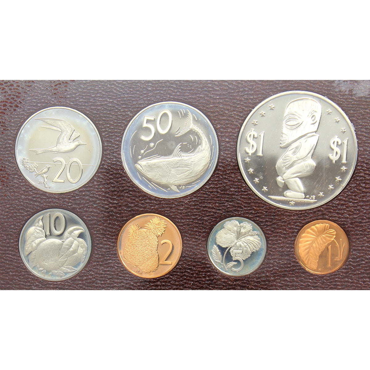 Cook Islands 1975 7-coin Proof Set in Case (Issues)