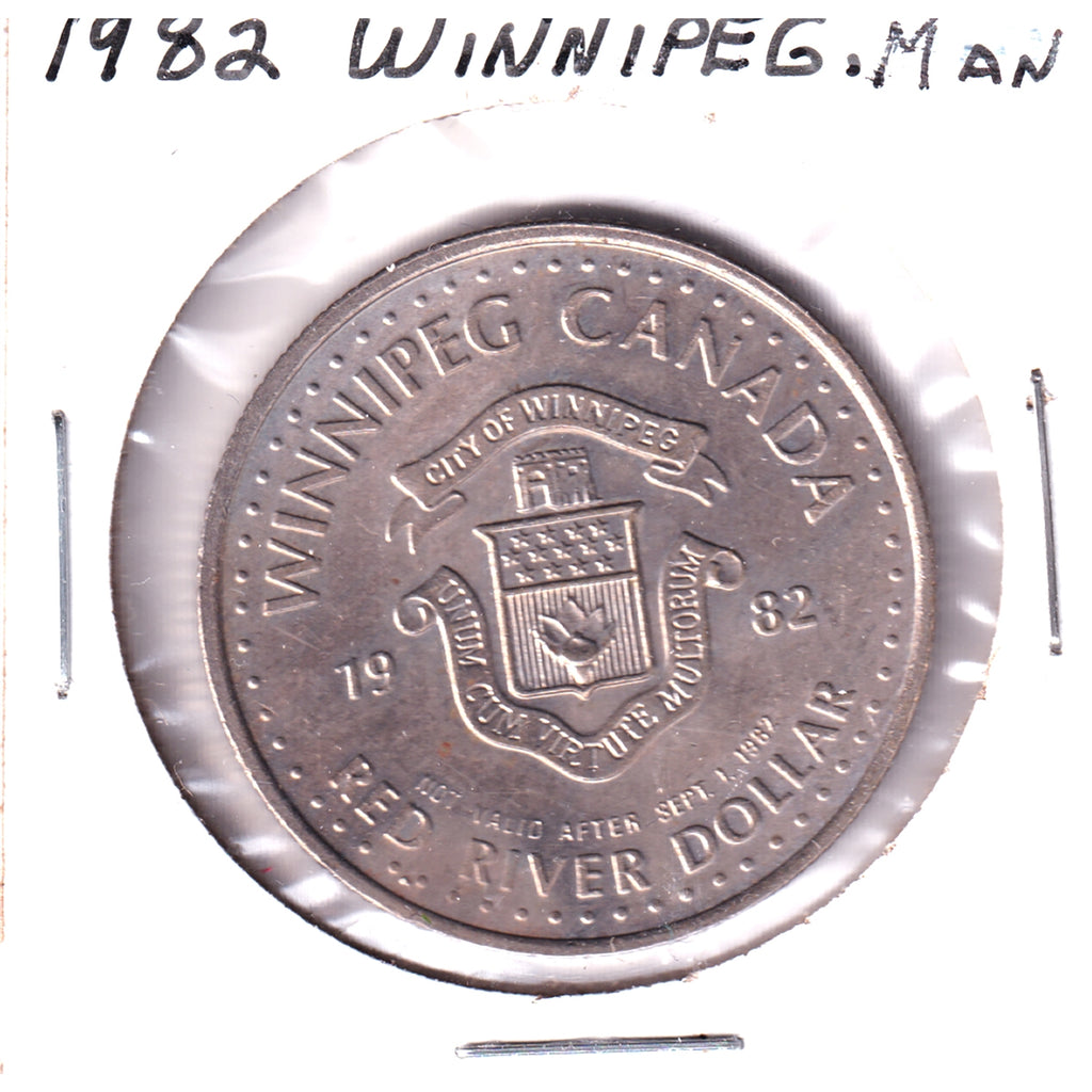 1982 Winnipeg Red River Dollar Token: Manitoba Buffalo