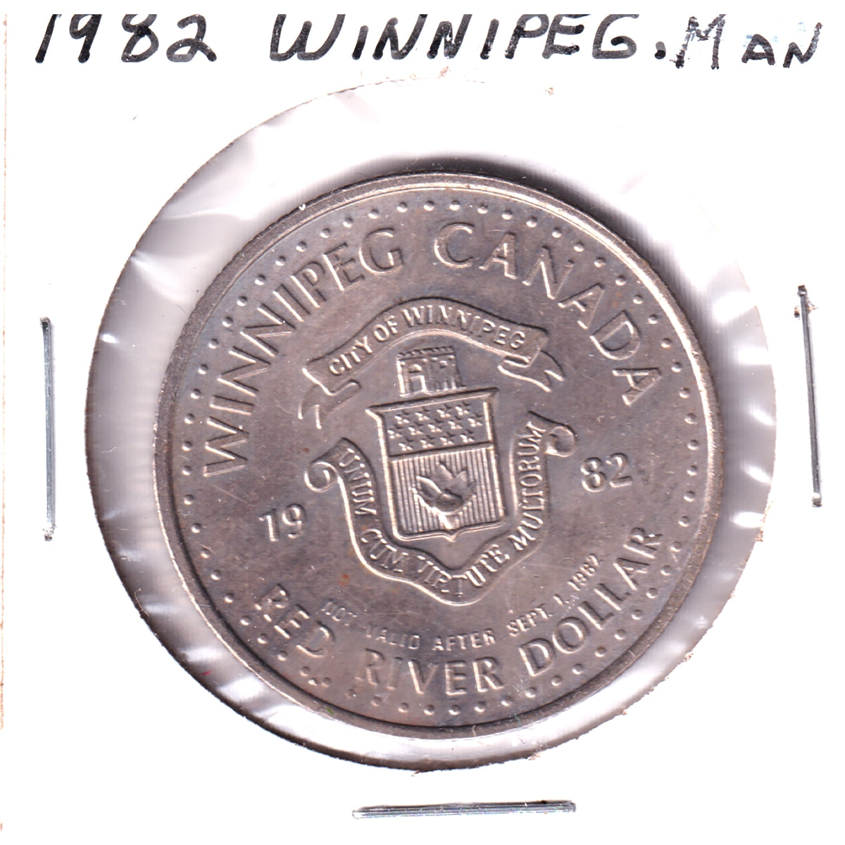 1982 Winnipeg Red River Dollar Token: Manitoba Buffalo