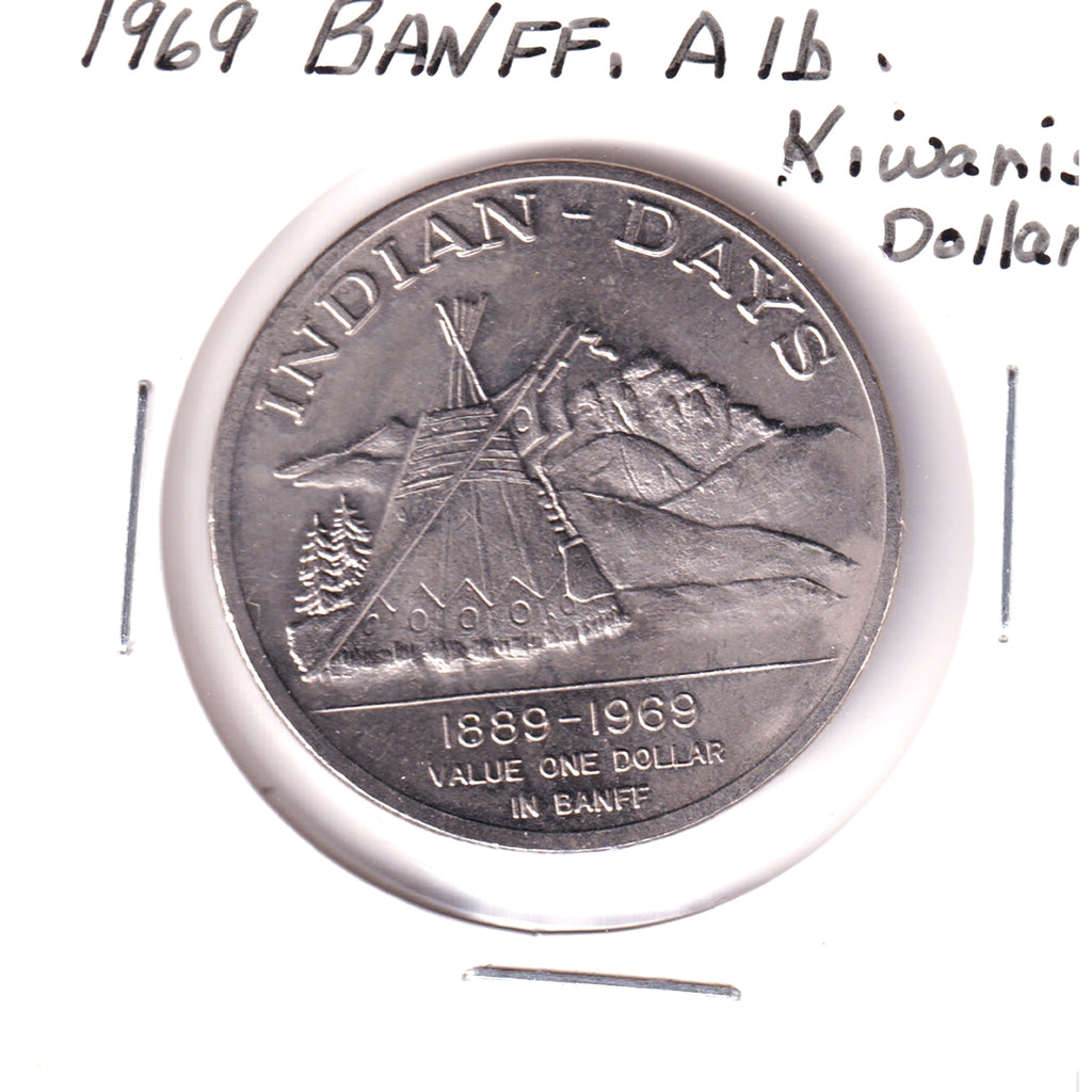 1969 Banff, AB, Indian Days Kiwanis Dollar Trade Token