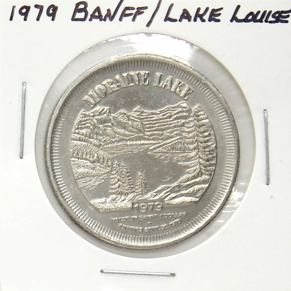 1979 Banff Lake Louise Dollar Trade Token: Moraine Lake