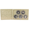 Set of 5x 1977 BC Indian Heritage Series I Nickel Medallions, 5Pcs in Case (Issues)