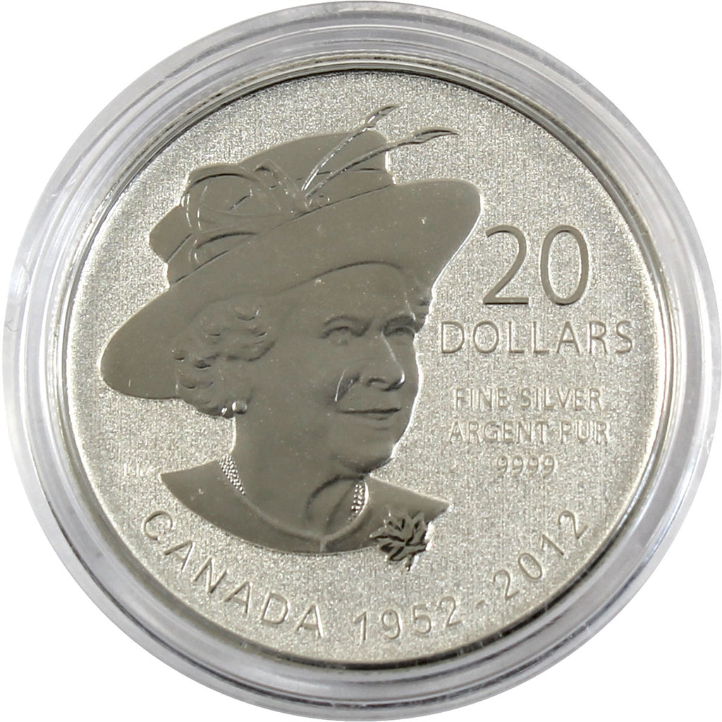 2012 Canada $20 for $20 Diamond Jubilee .9999 Silver (No Tax) Capsule Only