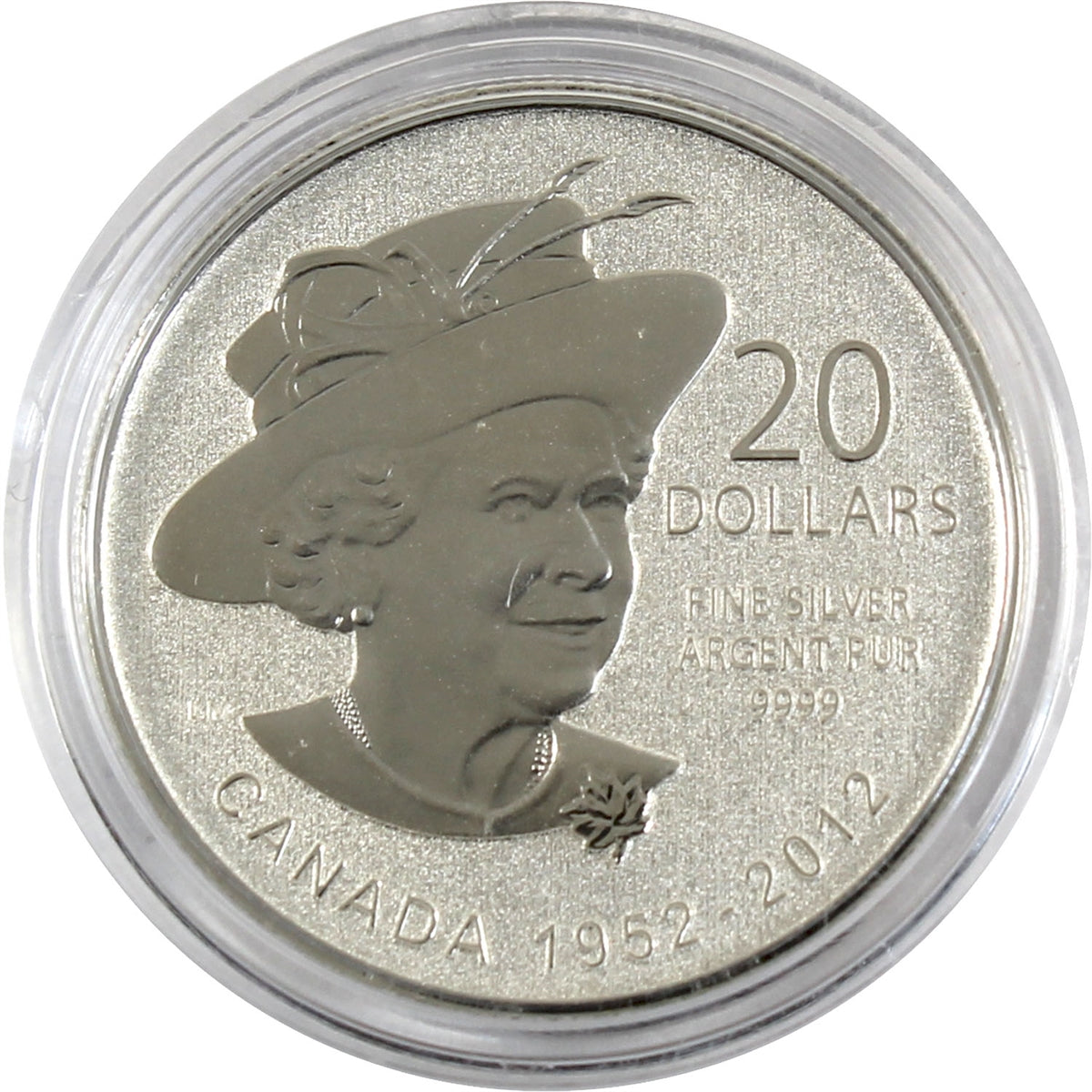 2012 Canada $20 for $20 Diamond Jubilee .9999 Silver (No Tax) Capsule Only