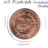 Florida Sunshine Dollar Token (Lightly toned)