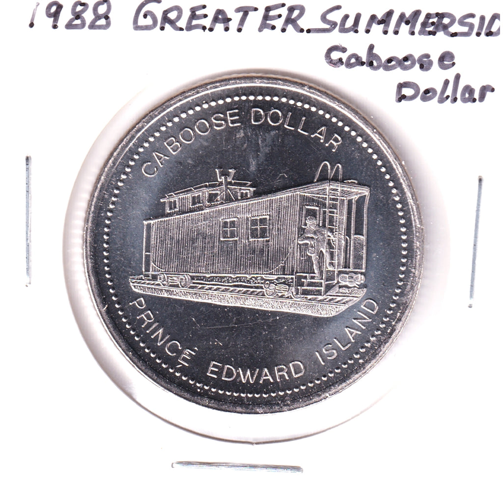 1988 Greater Summerside, PEI, Caboose Dollar Trade Token