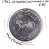 1986 Greater Summerside, PEI, Horse Dollar Trade Token
