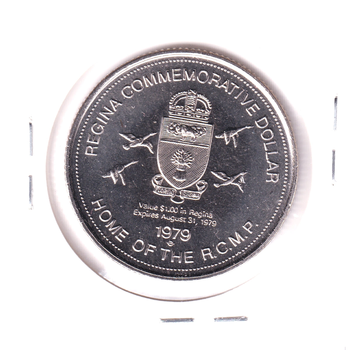 1979 Regina Commemorative Dollar Trade Token: Regina's 1st Police Station