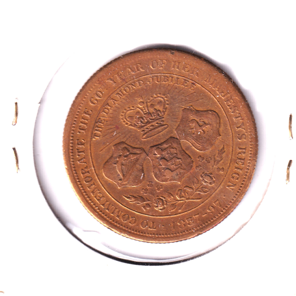 1897 Queen Victoria Diamond Jubilee Medallion: Four Generations of the Royal Family