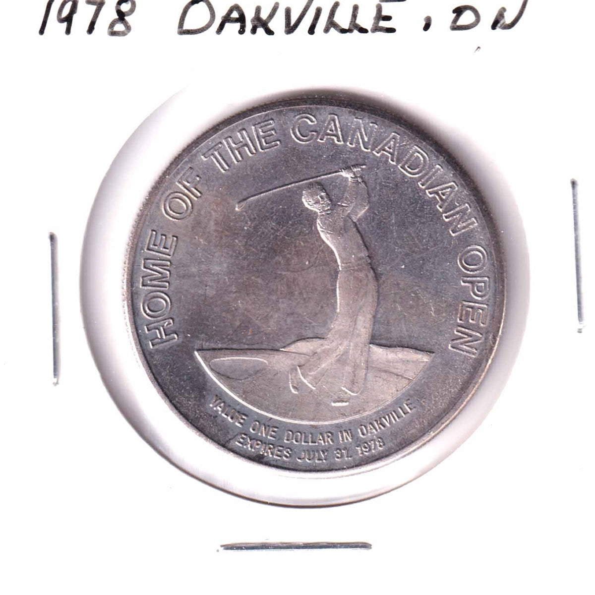 1978 Oakville, ON, Home of the Canadian Open (Golf) Trade Dollar Token