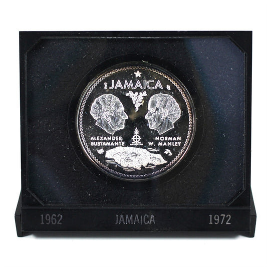 Jamaica 1972 $10 10th Anniversary of Independence Sterling Silver in Case