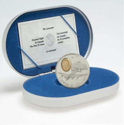 1990 Canada $20 Aviation - The Avro Lancaster Bomber Sterling Silver
