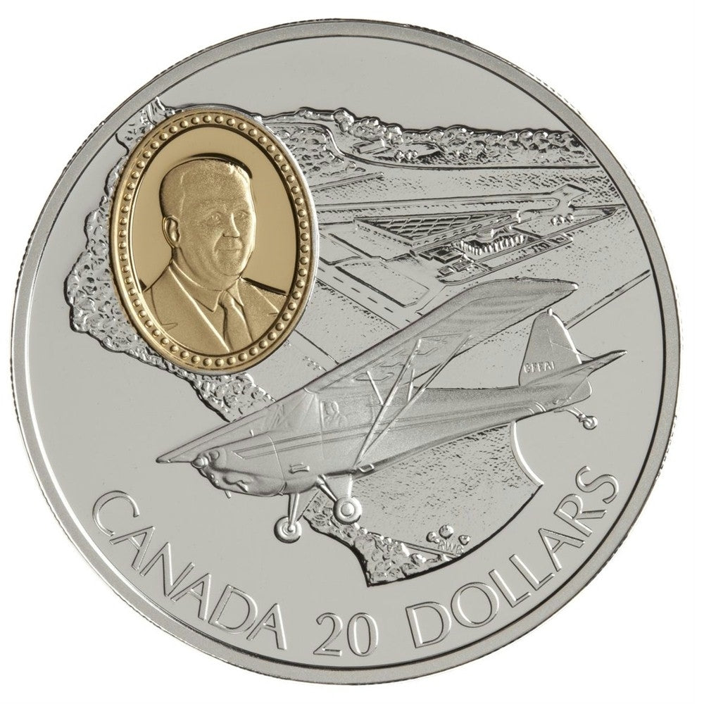 1995 Canada $20 Aviation - Fleet 80 Canuck Sterling Silver Coin