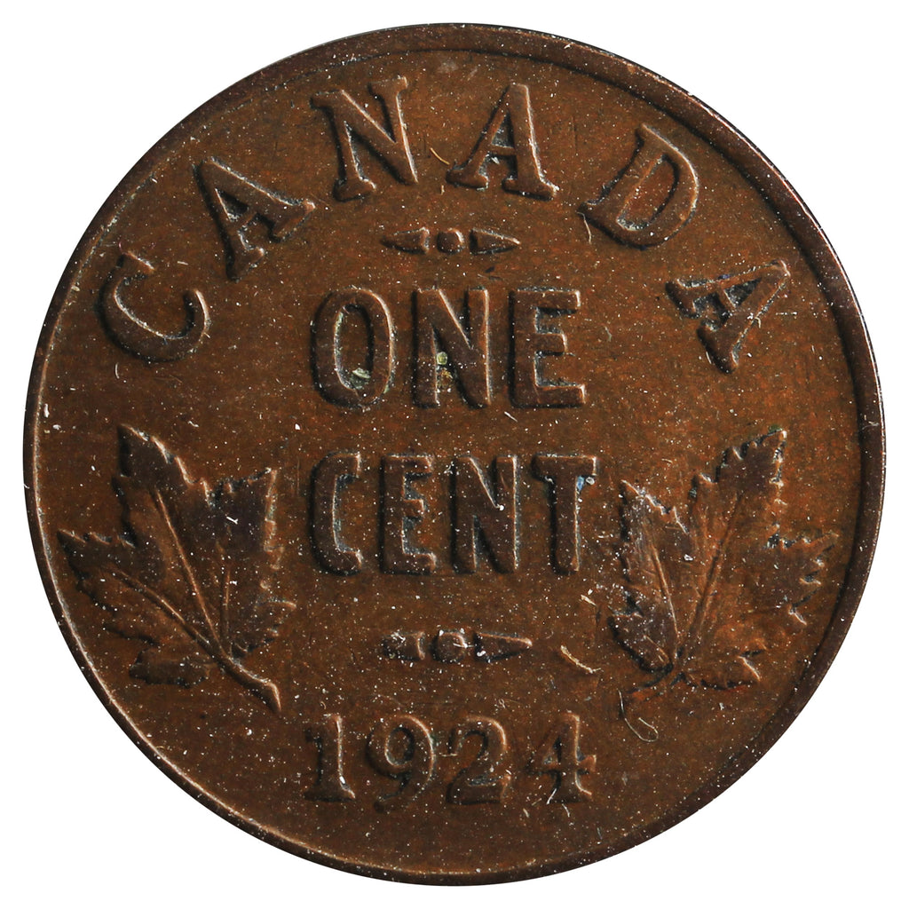 1924 Canada 1-Cent Very Fine (VF20) Scratched, Cleaned or Impaired