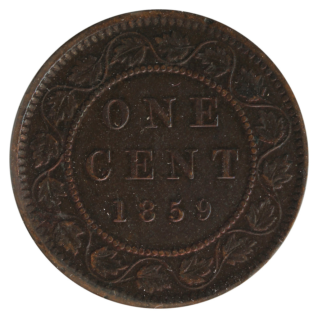1859 N9 Canada 1-cent Very Fine (VF20) Scratched, Cleaned or Impaired