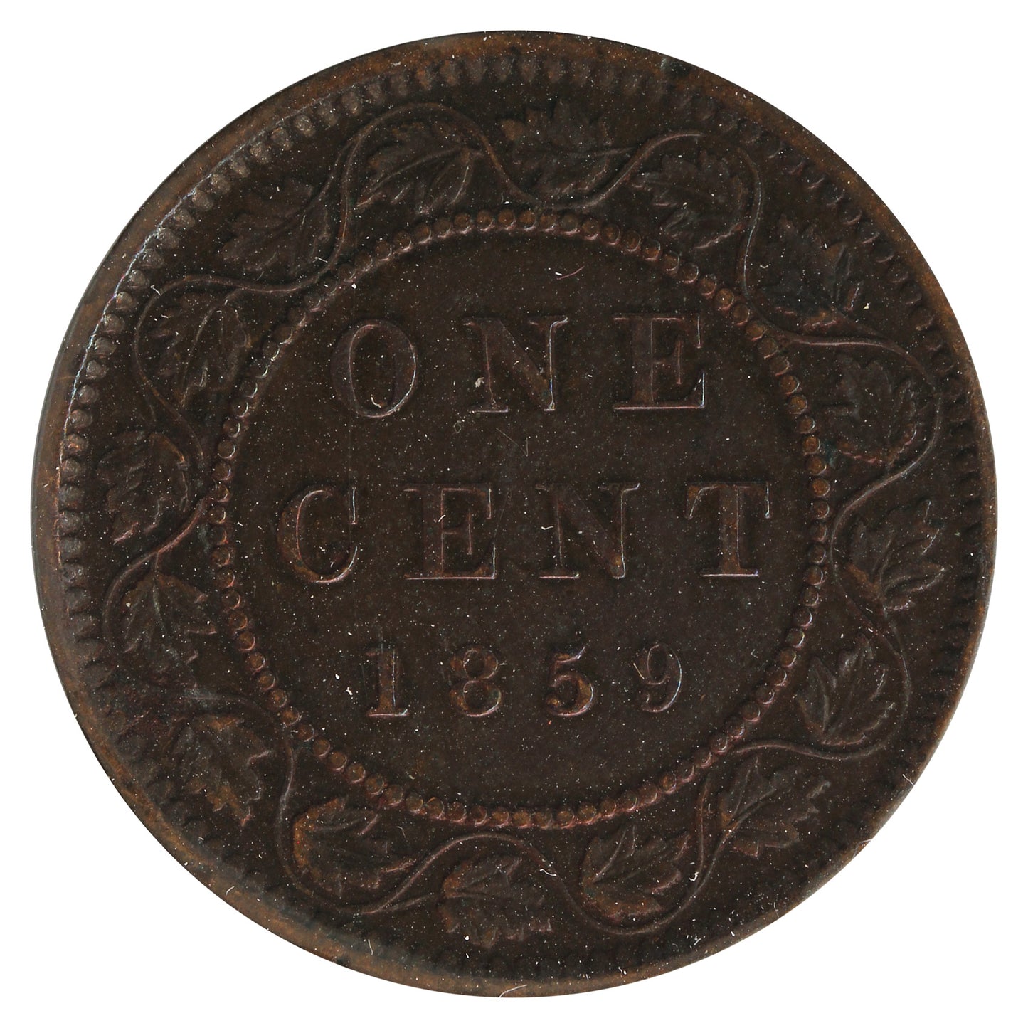1859 N9 Canada 1-cent Very Fine (VF20) Scratched, Cleaned or Impaired