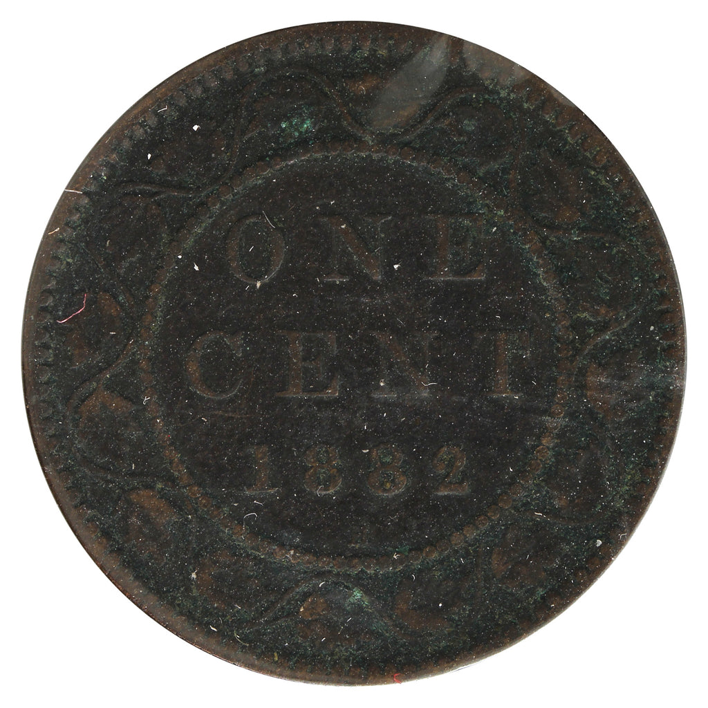 1882H Obv. 2 Canada 1-cent VG-F (VG10) Scratched, Cleaned or Impaired