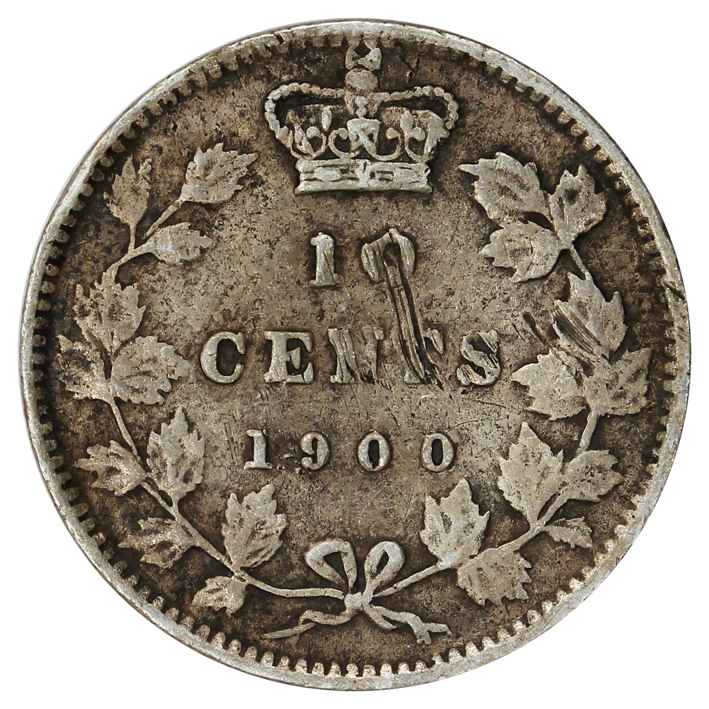1900 Canada 10-cents F-VF (F15) Scratched, Cleaned or Impaired