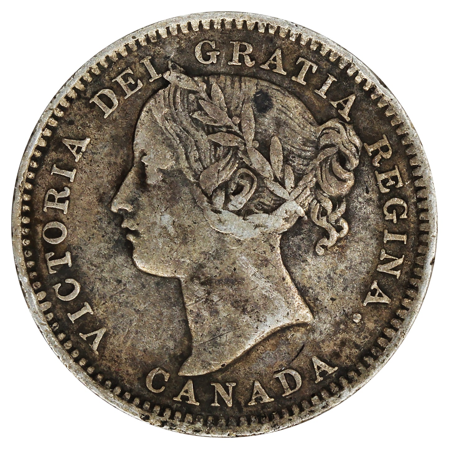 1900 Canada 10-cents F-VF (F15) Scratched, Cleaned or Impaired