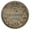 1898 Obv. 6 Canada 10-cents VG-F (VG-10) Scratched, Cleaned or Impaired