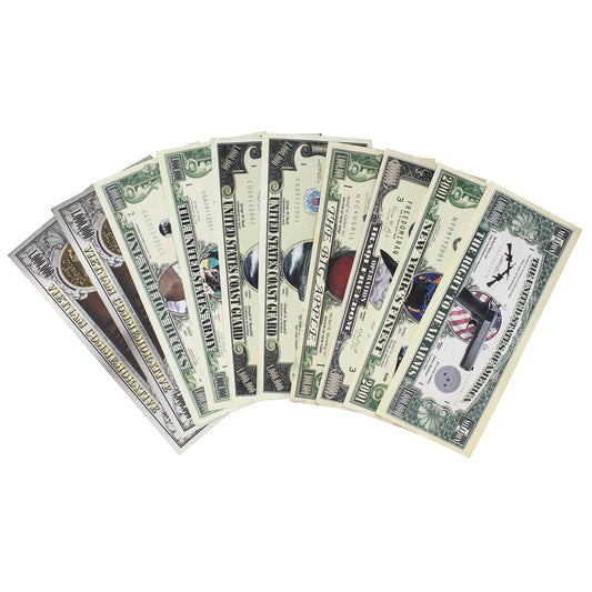 10x Novelty Million Dollar Notes, 10Pcs.